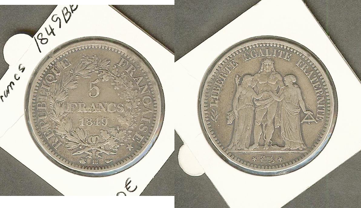5 francs Hercule 1849BB EF